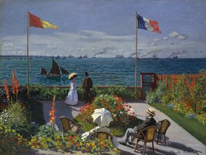 Terras bij Sainte-Adresse door Claude Monet
